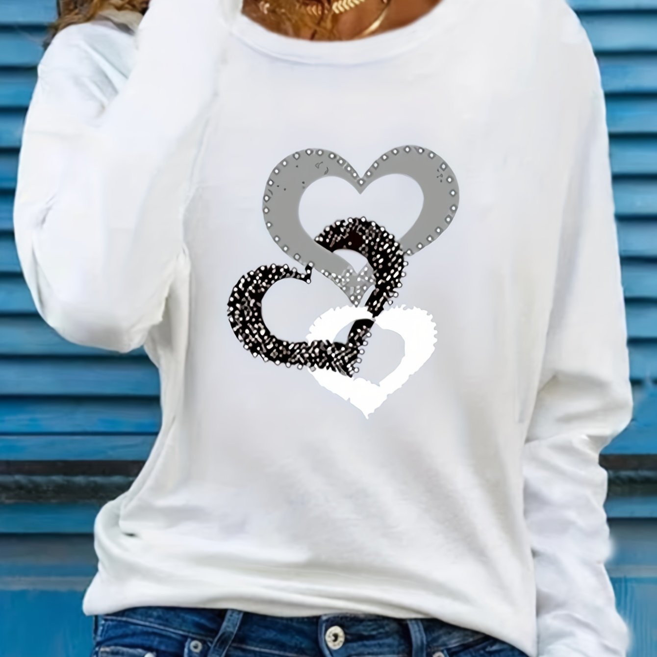 Three Heart Long-Sleeved T-Shirts