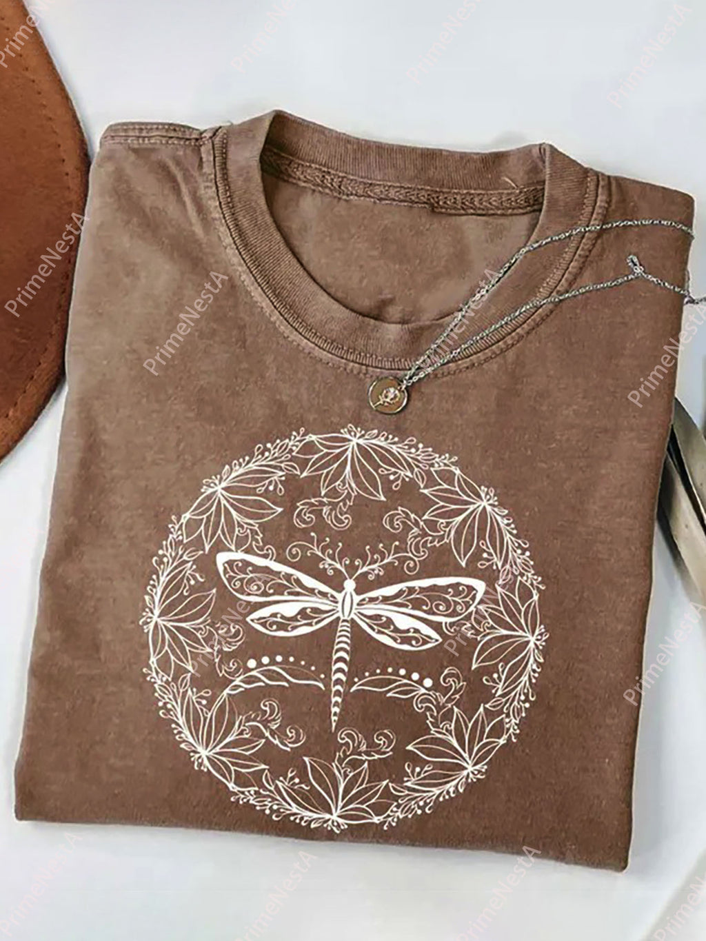 Washed, Dragonfly Grass Ball Print, High-Quality Batik Retro Fashion Brand, Recent Hot Item, All-Season Charm, Holiday Gift, Perfect Present