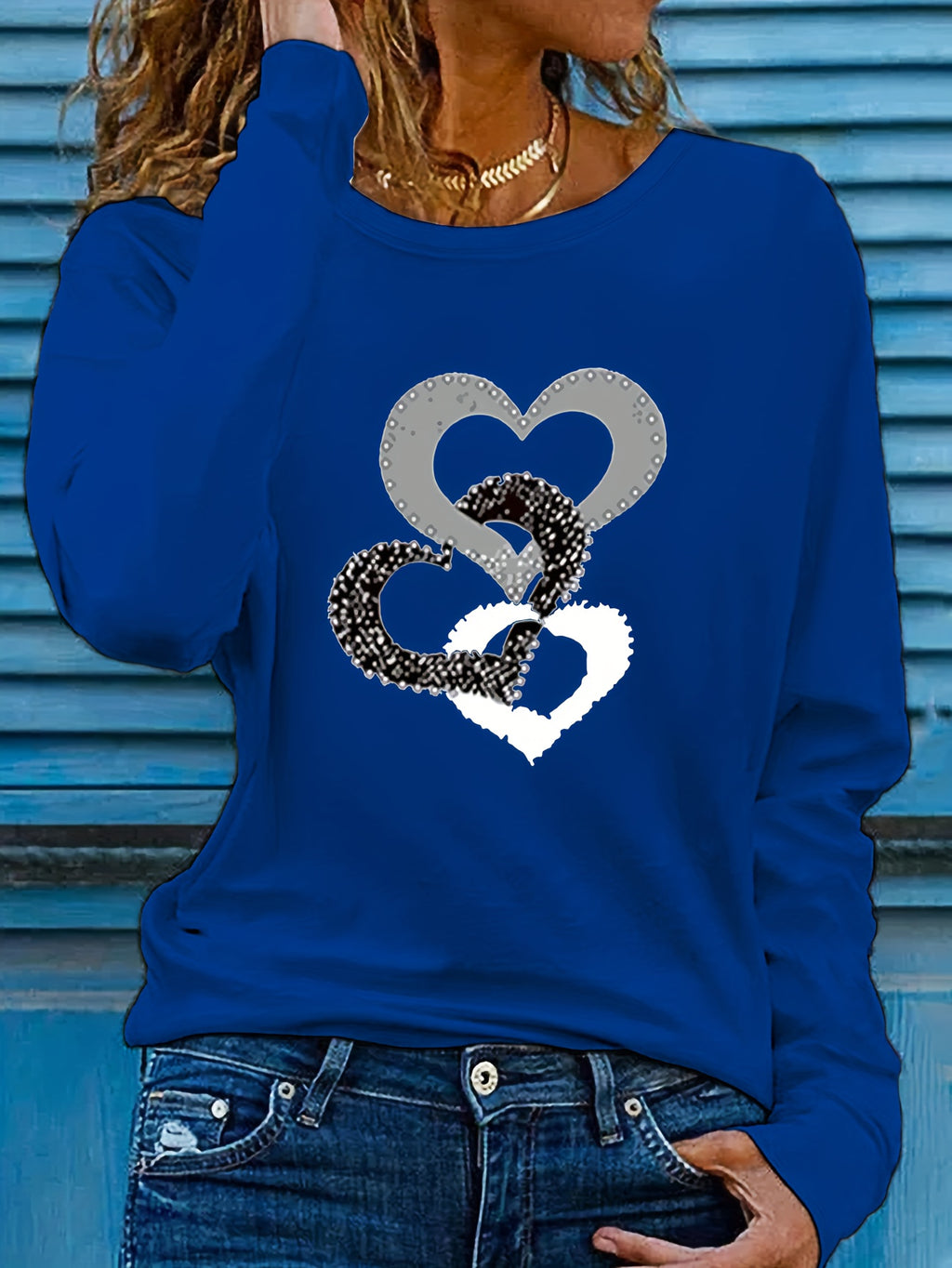 Three Heart Long-Sleeved T-Shirts