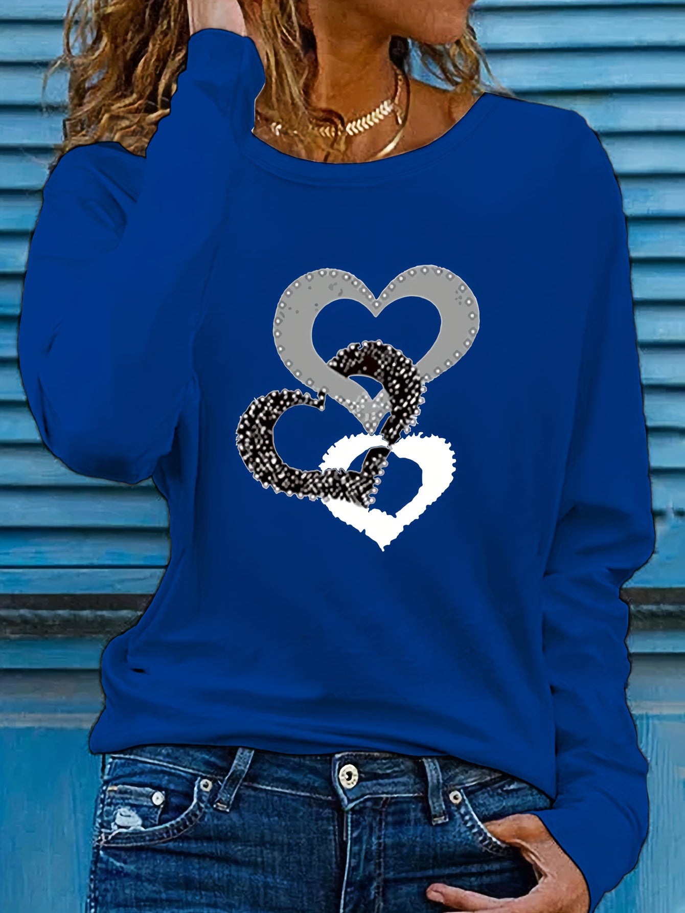 Three Heart Long-Sleeved T-Shirts