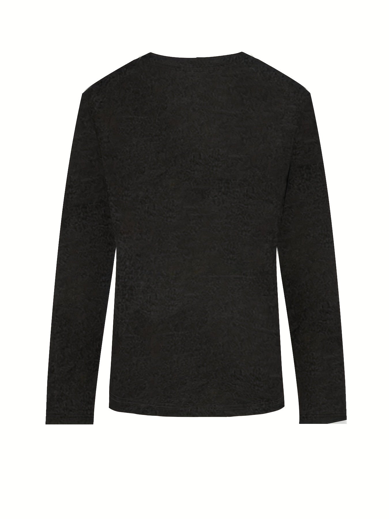 Heart & Butterfly Print Crew Neck T-Shirt, Casual Long Sleeve T-Shirt For Spring & Fall, Women's Clothing