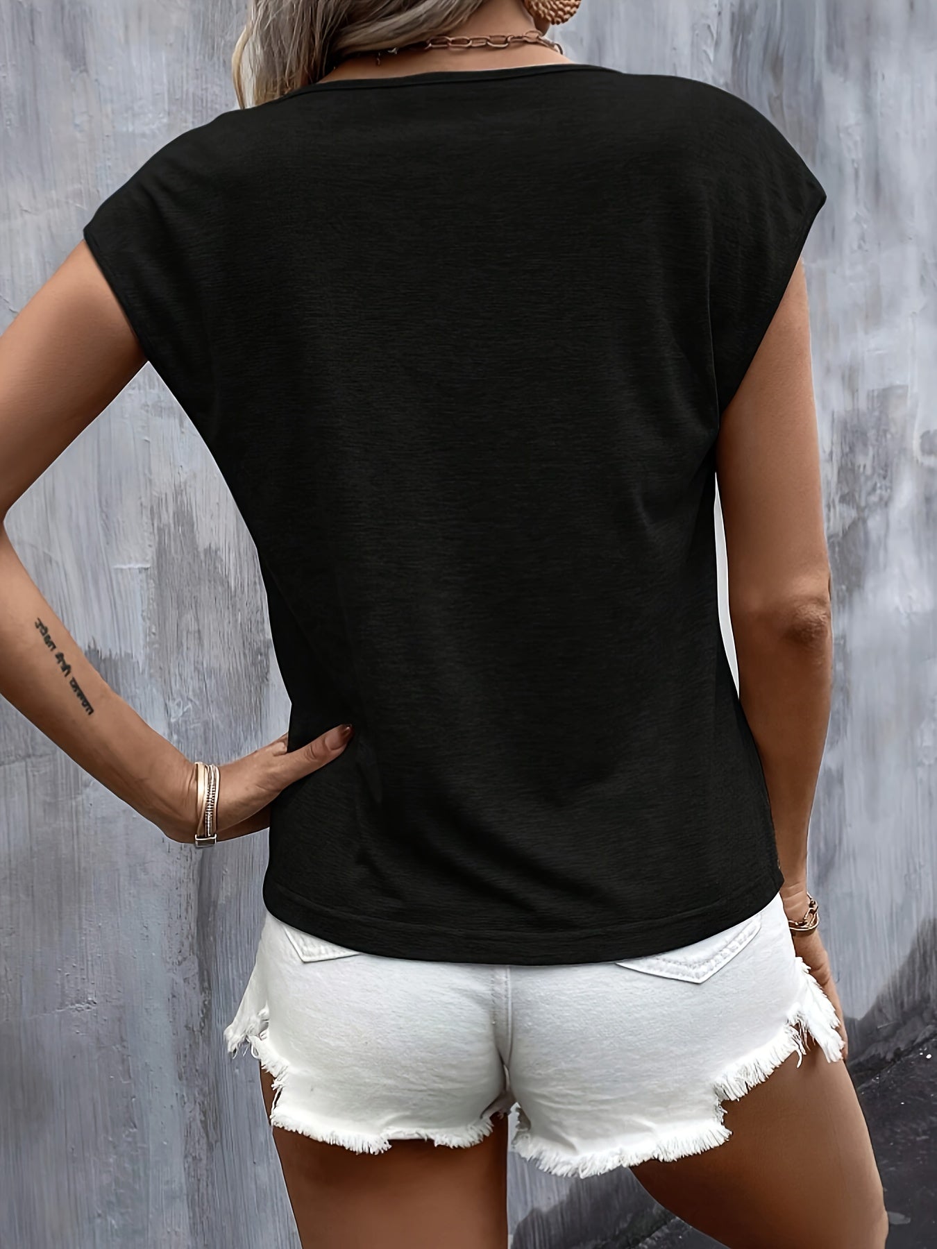 Summer Heart Print Batwing Sleeve T-Shirt