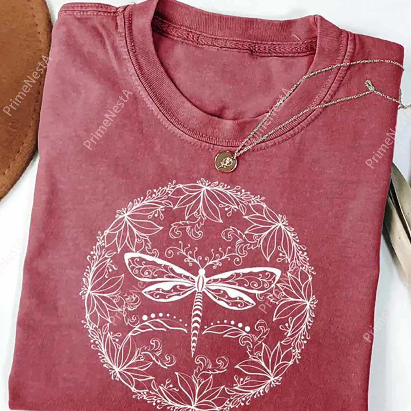 Washed, Dragonfly Grass Ball Print, High-Quality Batik Retro Fashion Brand, Recent Hot Item, All-Season Charm, Holiday Gift, Perfect Present