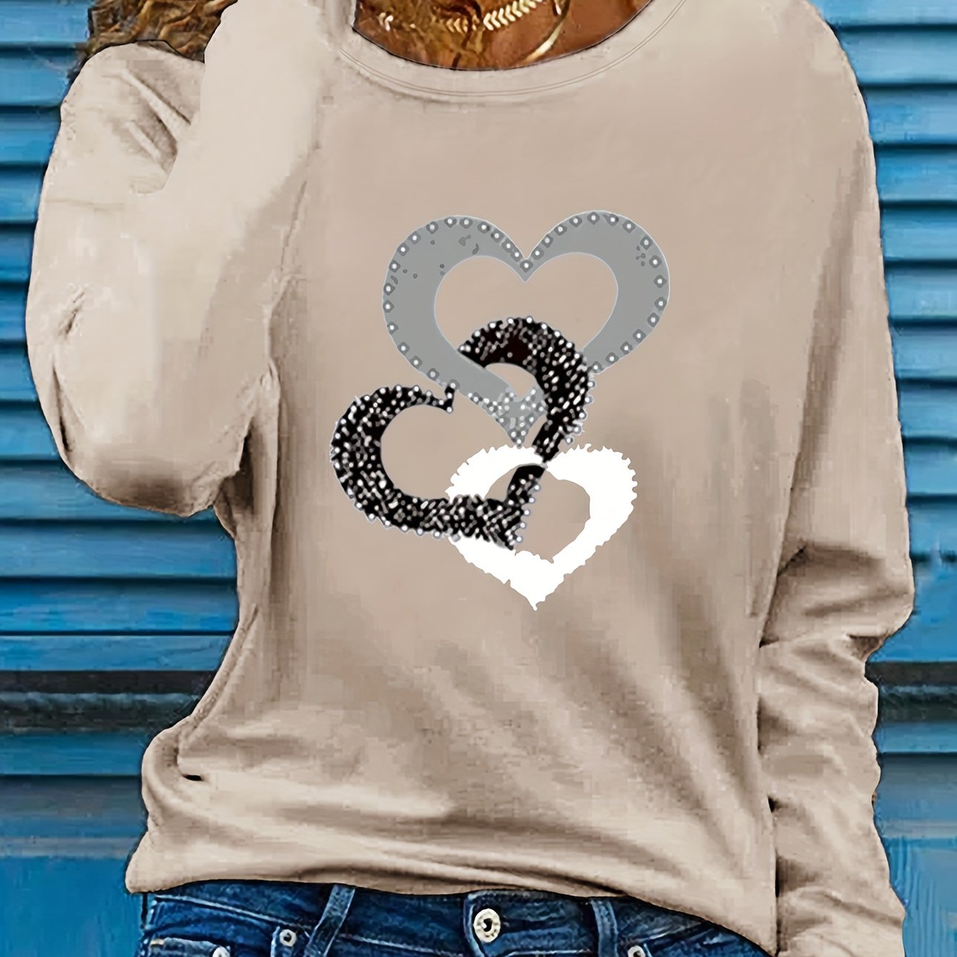 Three Heart Long-Sleeved T-Shirts