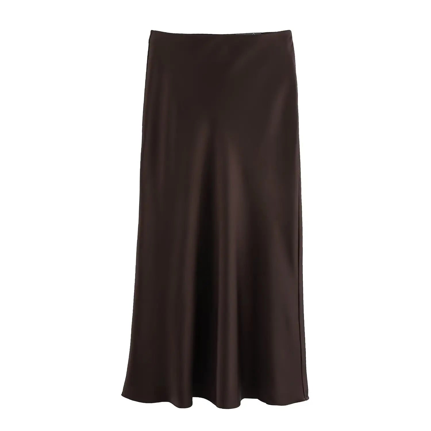Women’s Silky Satin Straight Skirt