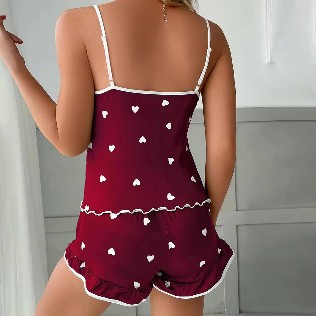 Women’s Summer Pajama Set – Vest & Shorts