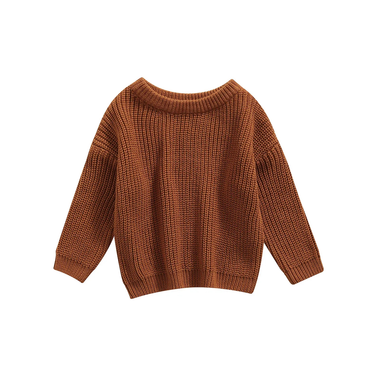 MISOWMNJOY Children Boy Girl Knit Sweater for Winter Kids Clothes Causal Solid Color Long Sleeve Pullover Tops Toddler Jumpers