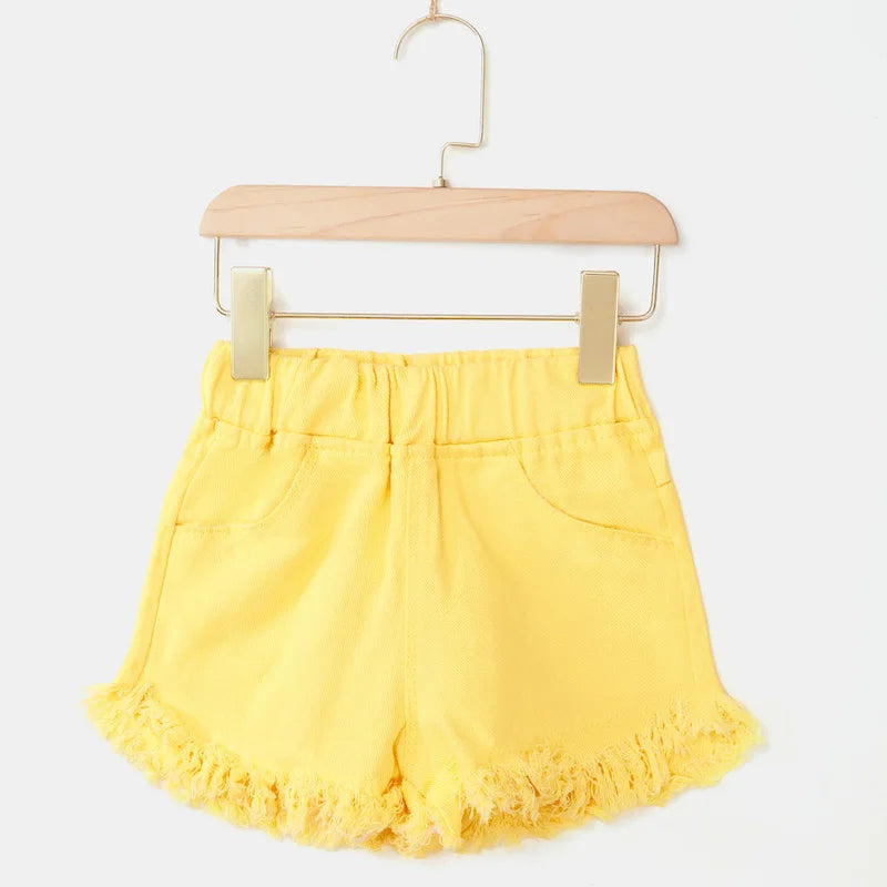 IENENS Kids Baby Girls Summer Denim Clothing Shorts Pants Jeans Clothes Children Girl Casual Short Trousers Infant Bottoms