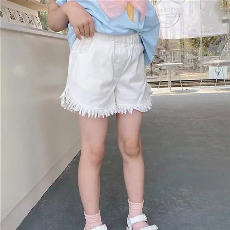 IENENS Kids Baby Girls Summer Denim Clothing Shorts Pants Jeans Clothes Children Girl Casual Short Trousers Infant Bottoms