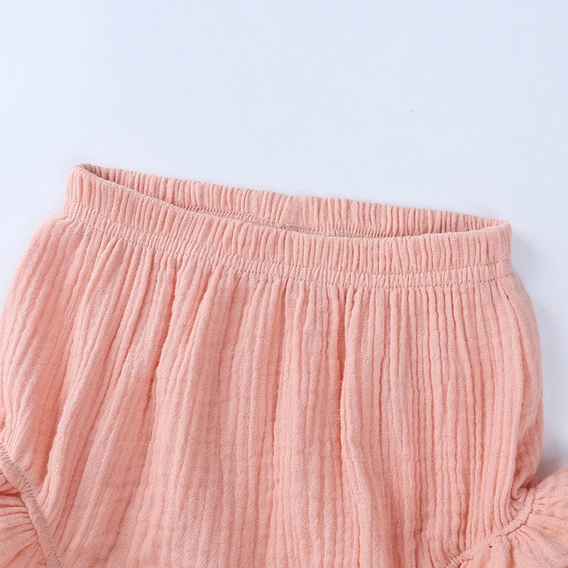 Baby Girls Boy Shorts Newborn Baby Fold bloomers Girls pure cotton linen Triangle Shorts Toddler Trousers PP Pants Clothes MT035