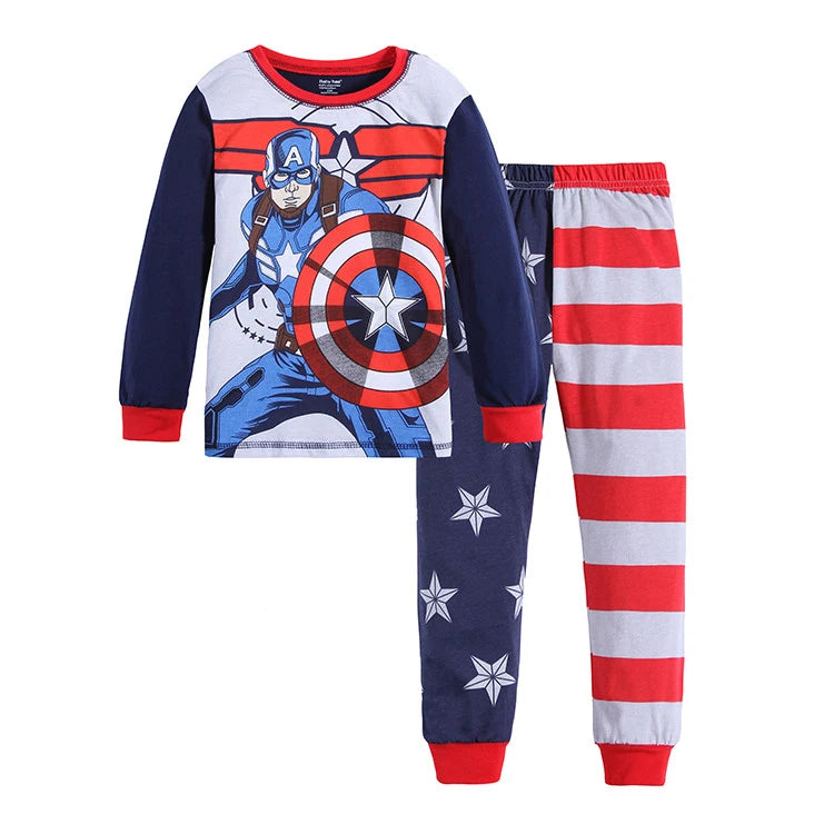 Spring Autumn Children's Mickey Clothing Sets Boys Sleepwear Clothes Kids car Pajamas Set Baby Girls Cotton Cartoon Pijamas