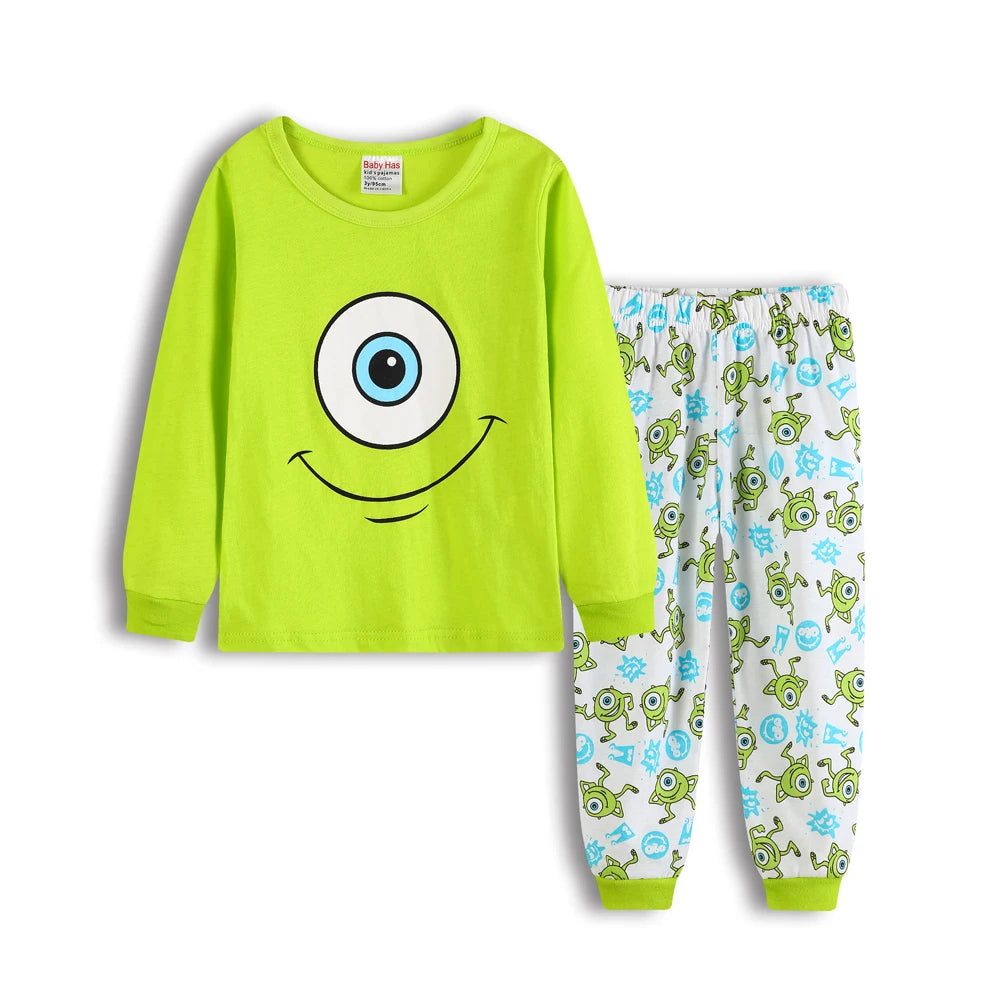 Spring Autumn Children's Mickey Clothing Sets Boys Sleepwear Clothes Kids car Pajamas Set Baby Girls Cotton Cartoon Pijamas