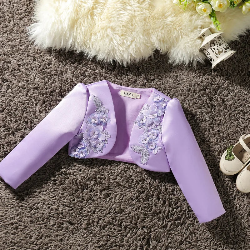 Baby Girl Clothing Embroidered Coat Princess Short Cape Infant Jackets Outerwear Wedding Party Dress Shawl Children Clothing