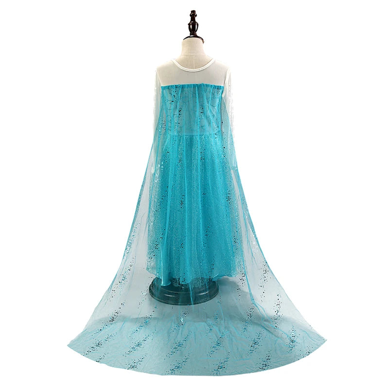 Fancy Baby Girl Princess Dresses for Girls Elsa Costume Bling Synthetic Crystal Bodice Elsa Party Dress Kids Snow Queen Cosplay