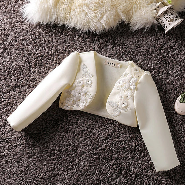 Baby Girl Clothing Embroidered Coat Princess Short Cape Infant Jackets Outerwear Wedding Party Dress Shawl Children Clothing