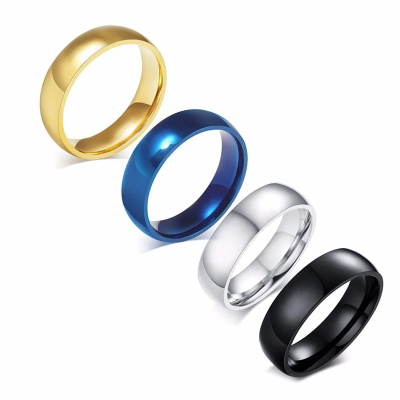 Gold Color Wedding Band Engagement Stainless steel Ring  for Women Men US Sizes 4 5 6 7 8 9 10 11 12 13 14 15 Free Shipping