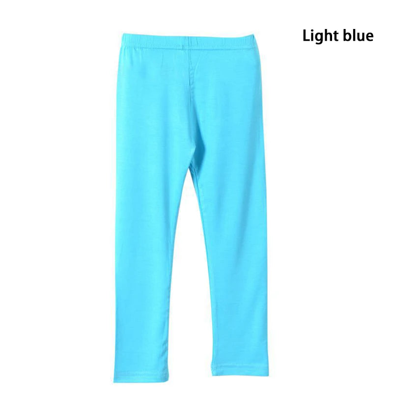 Girl Pants Soft Elastic Modal Cotton Kids Leggings Candy Color Girls Skinny Pants Trousers Solid Color 2-13Y Children Trousers
