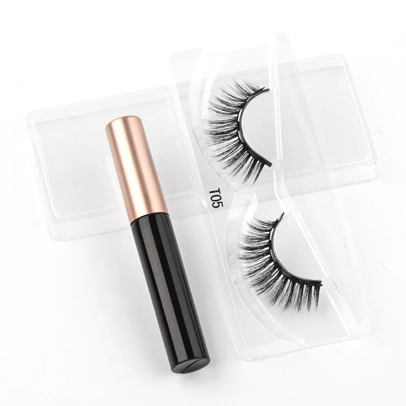 Magnetic Eyelashes 3D Mink Eyelashes Magnetic Eyeliner Magnetic 3D Lash Short False Lashes Lasting Handmade Eyelash Makeup Tools