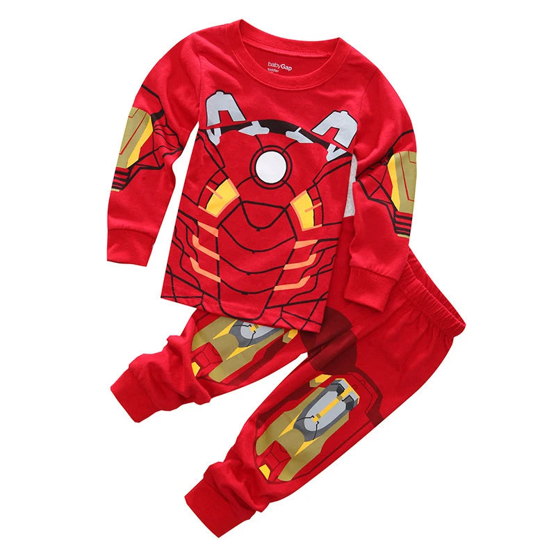 Spring Autumn Children's Mickey Clothing Sets Boys Sleepwear Clothes Kids car Pajamas Set Baby Girls Cotton Cartoon Pijamas