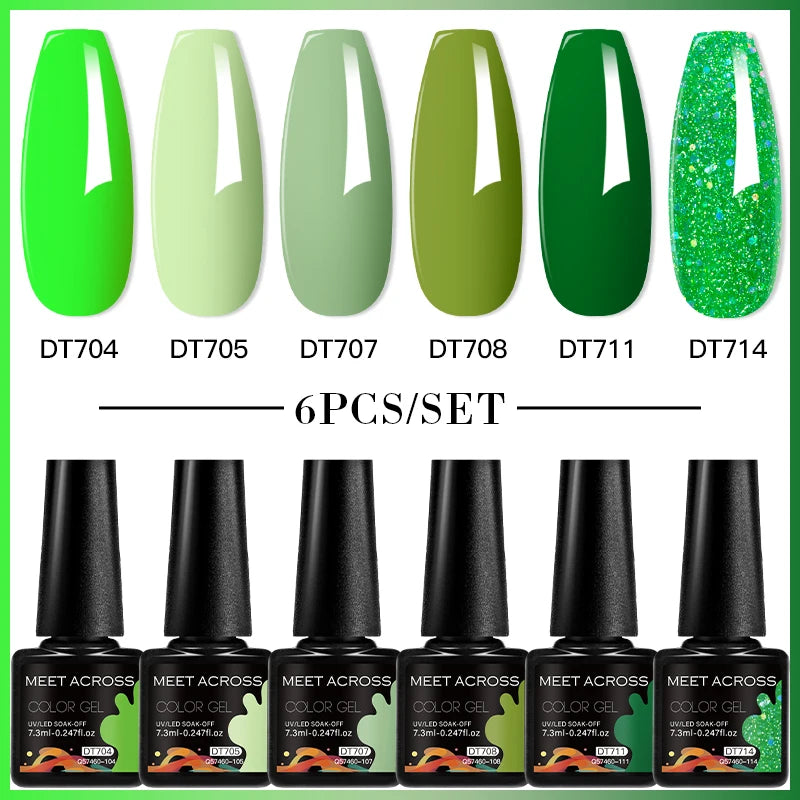 6pc Nail Gel Polish Set DIY Nail Art Semi Permanent UV LED Gel Kit For Nails Decoration Manicure Soak Off Painting Vernis Design