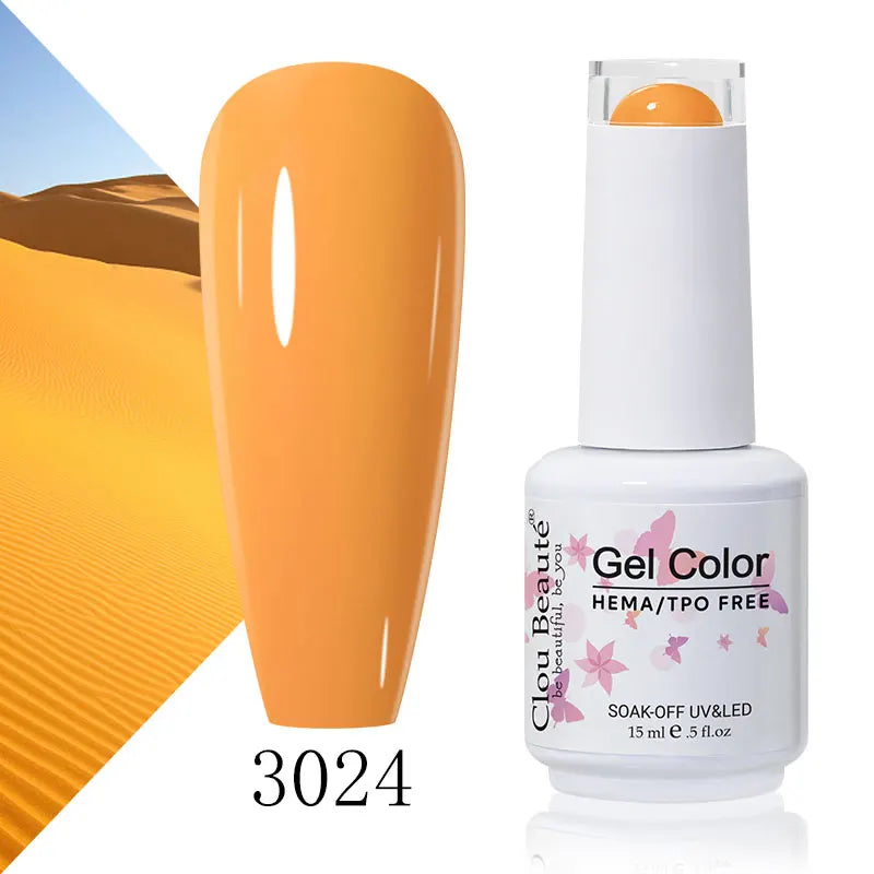 Clou Beaute 56 Colors Gel Nail Polish Pastal Pink Green Lavender UV Nail Gel Soak Off UV Varnish Macaron Gel Paint 15ml Nail Art