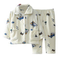 High Quality Coral Fleece Flannel Cute Cartoon Pattern Pajama Sets Boys and Girls Long Sleeve Warm Comfortable Winter Sleepwear