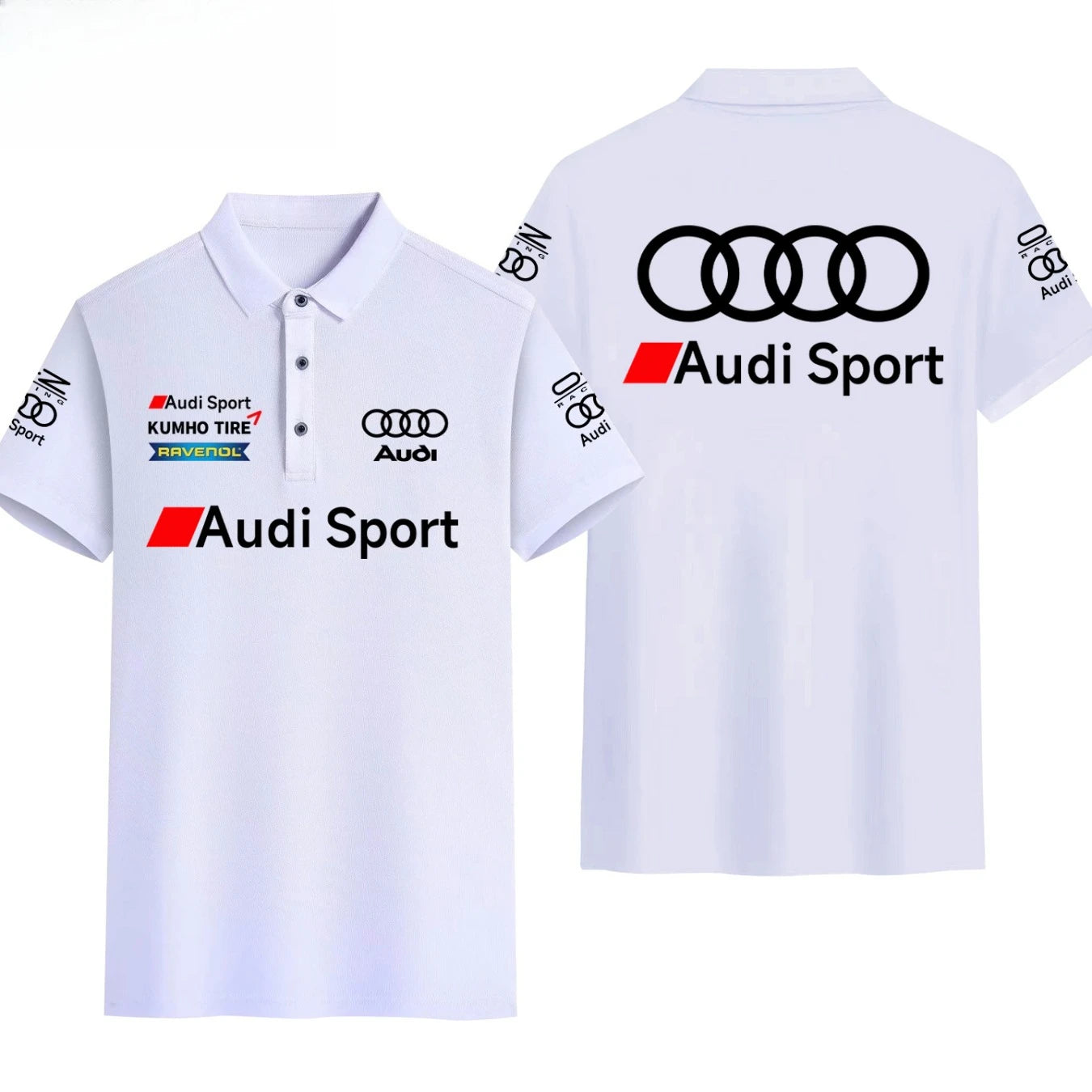 Summer Hot Selling Sports Logo Audi TCR Touring Audio Short-sleeved High-end Polo Shirt Racing Suit Men's T-shirt Summer Clothes