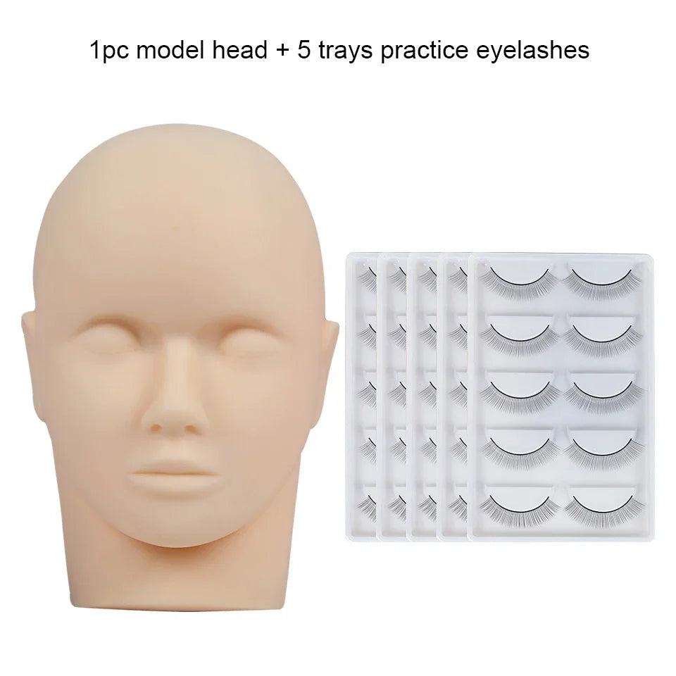 Lashprofessor Mannequin Head For Eyelash Extension With Practice Silicone Mannequin Head Lashes Extension Cosmetic Model Supplie
