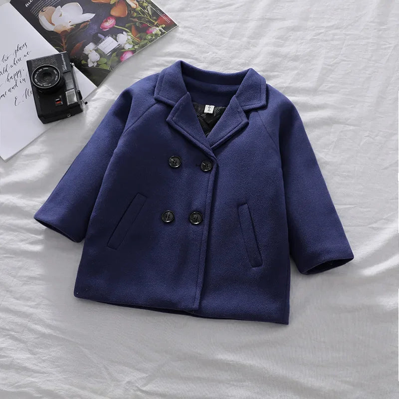 British Style Boys Long Jacket