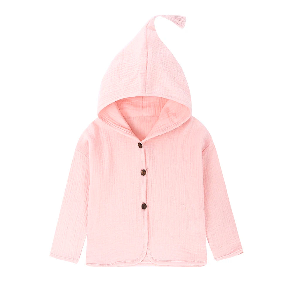 2026 Kids Hooded Jacket Shirt Clothes Spring For Boys Girls Long Sleeve Thin Top Toddler Children Casual Outwear Cotton Coat