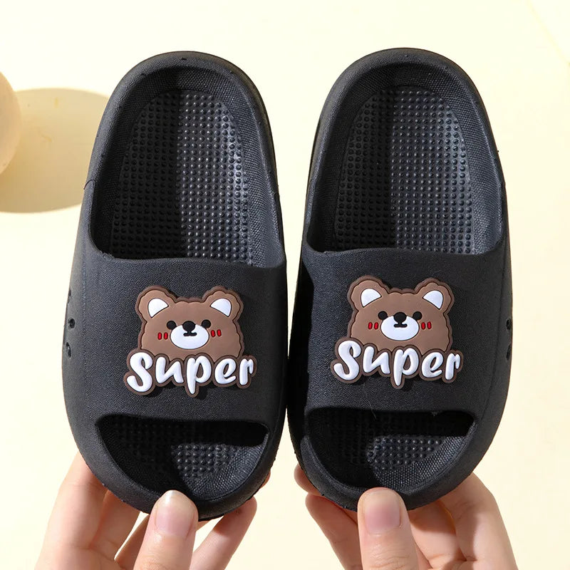 EVA Children's Slippers Cute Cartoon Boys and Girls' Toddler Bean Shoes Medium and Large Kids' Parent-Child Summer Sandals