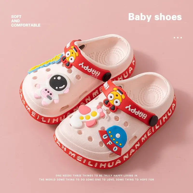 Summer Slippers Children Garden Shoes Cute EVA Cartoon Beach Sandals Babies High Quality Soft Kids Outdoor Slippers Flip Shoes