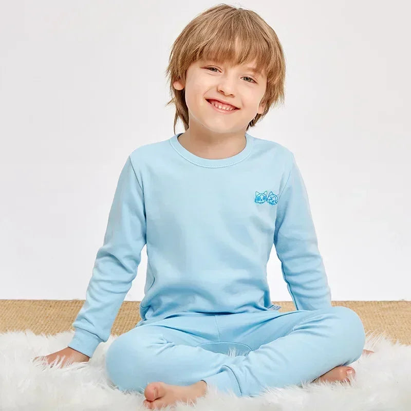 New Teens Baby Boy Pajamas Autumn Long Sleeve Children's Clothing Sleepwear Cotton Pyjamas Sets For Kids 4 6 8 10 12 14 Years