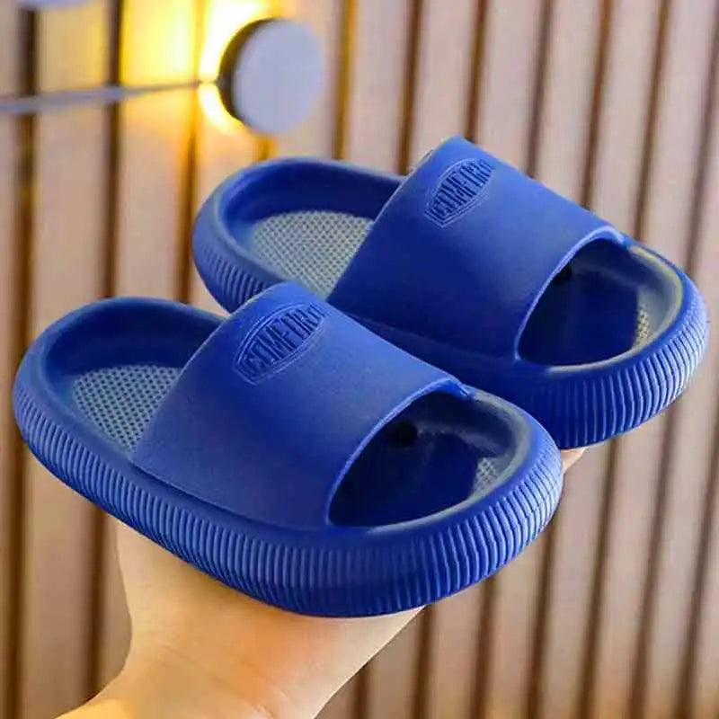 Children's Slippers for Summer Boys and Girls Indoor Bathroom Soft-Soled Thickened Anti-Slip Baby Slippers and Cool Sandals