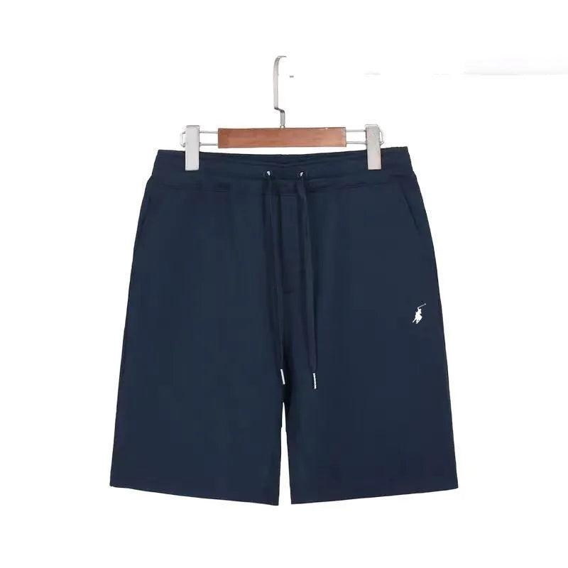 Summer casual men's shorts, POLO sanitary pants, solid color sports pants, casual vacation, loose fit