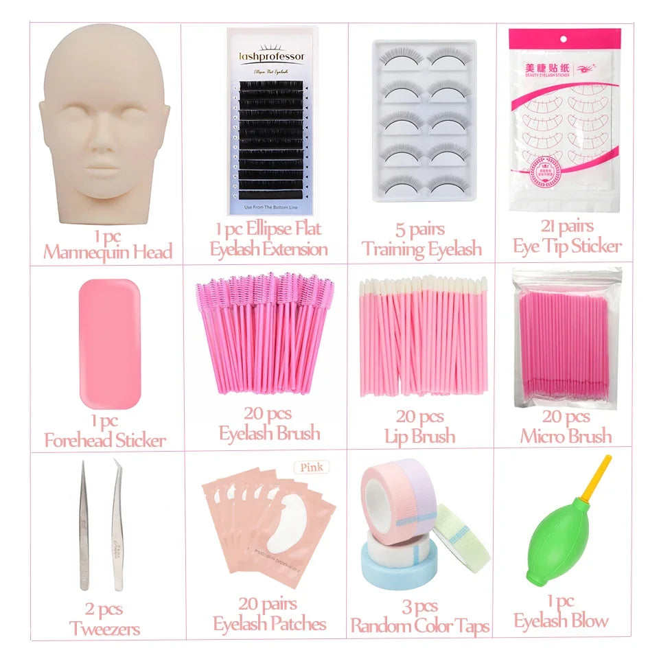 Lashprofessor Mannequin Head For Eyelash Extension With Practice Silicone Mannequin Head Lashes Extension Cosmetic Model Supplie