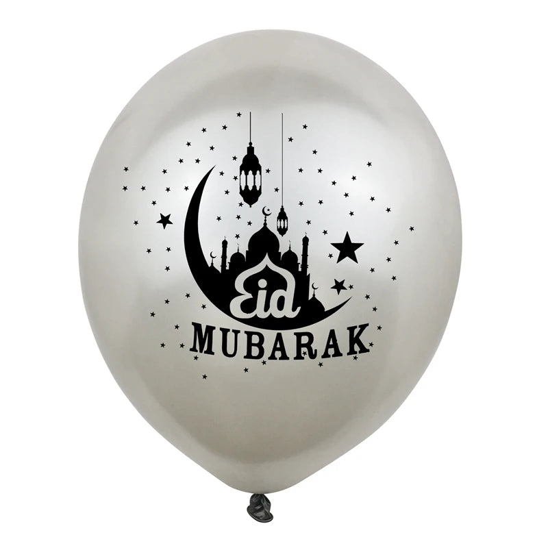 10Pcs Ramadan Kareem Latex Balloon Decoration Ramadan Mubarak Muslim Islamic Festival Party Decoration 2026 Eid Mubarak Supplies