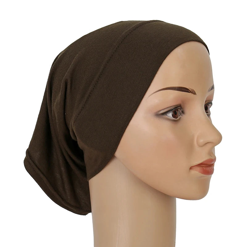 Cotton Modal Inner Hijab Undercap Muslim Turban Islam Underscarf Hijab Bonnet Soft Stretch HIjabs Tube Cap Turbante Mujer Hat