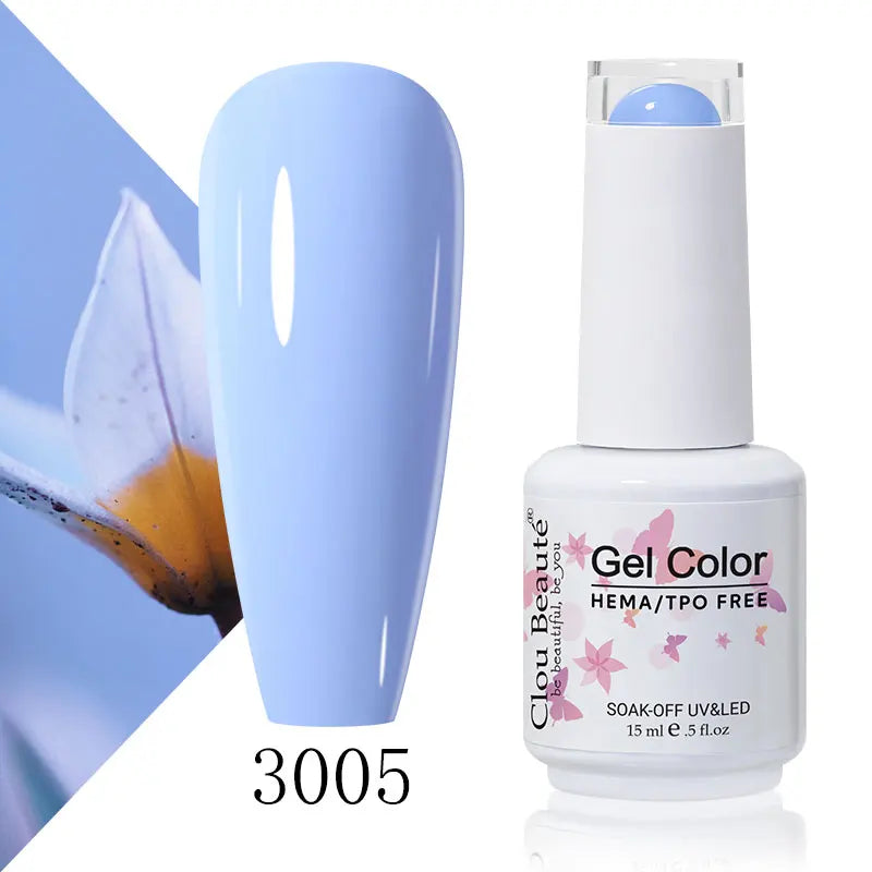 Clou Beaute 56 Colors Gel Nail Polish Pastal Pink Green Lavender UV Nail Gel Soak Off UV Varnish Macaron Gel Paint 15ml Nail Art