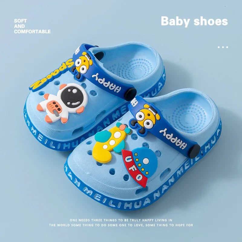 Summer Slippers Children Garden Shoes Cute EVA Cartoon Beach Sandals Babies High Quality Soft Kids Outdoor Slippers Flip Shoes