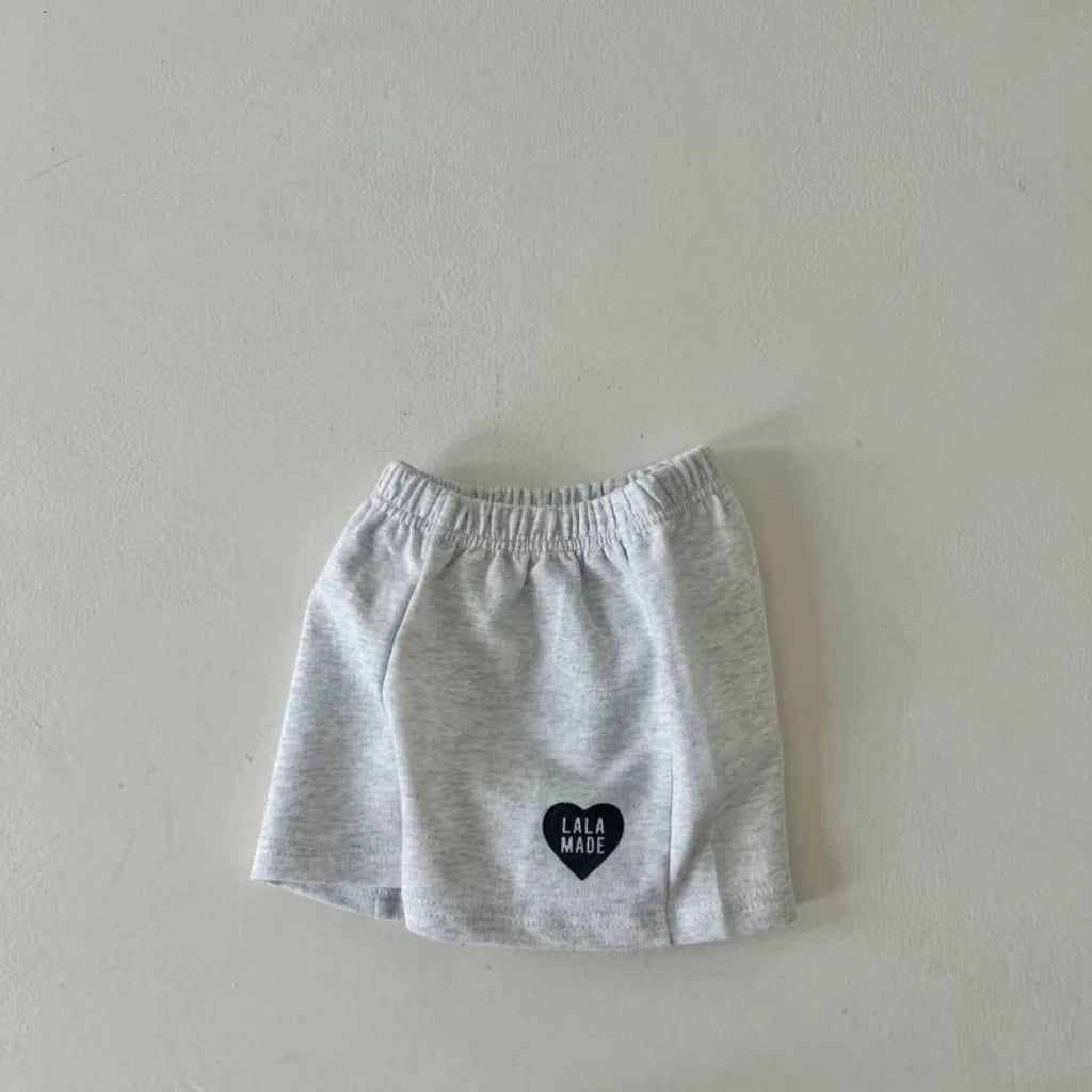 K2423 New summer boys and girls baby thin cotton elastic waist love letters casual minimalist shorts
