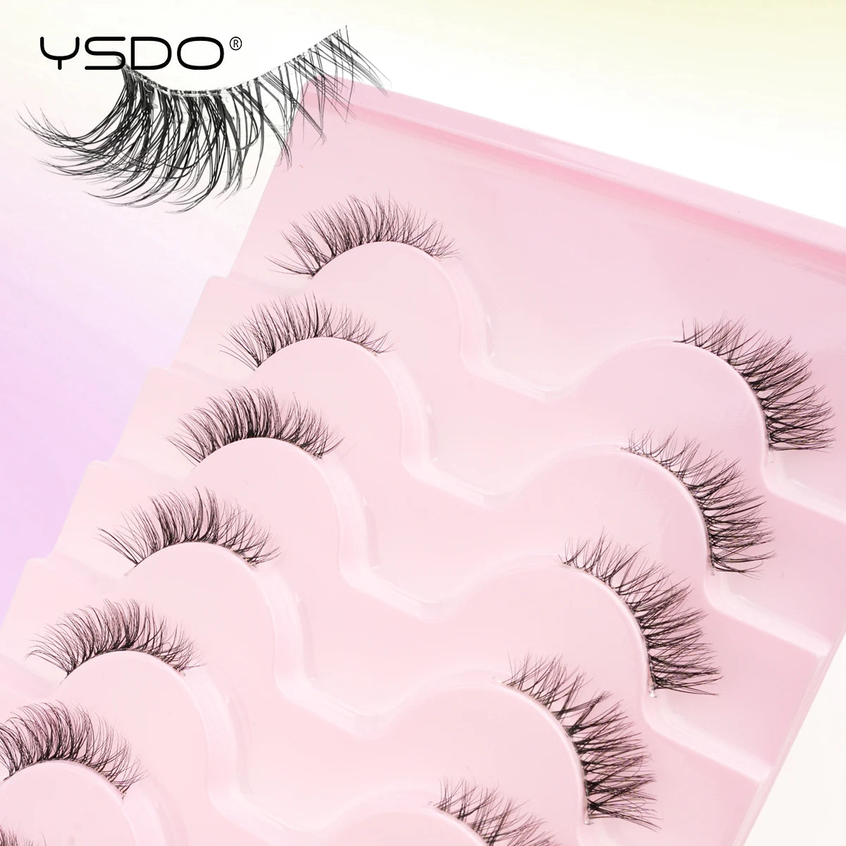 YSDO Half Lashes 3/10 Pairs Natural Long 3D Fuax Mink False Eyelashes Makeup Soft Wispy Short Half Eyelashes Faux Cils Maquiagem