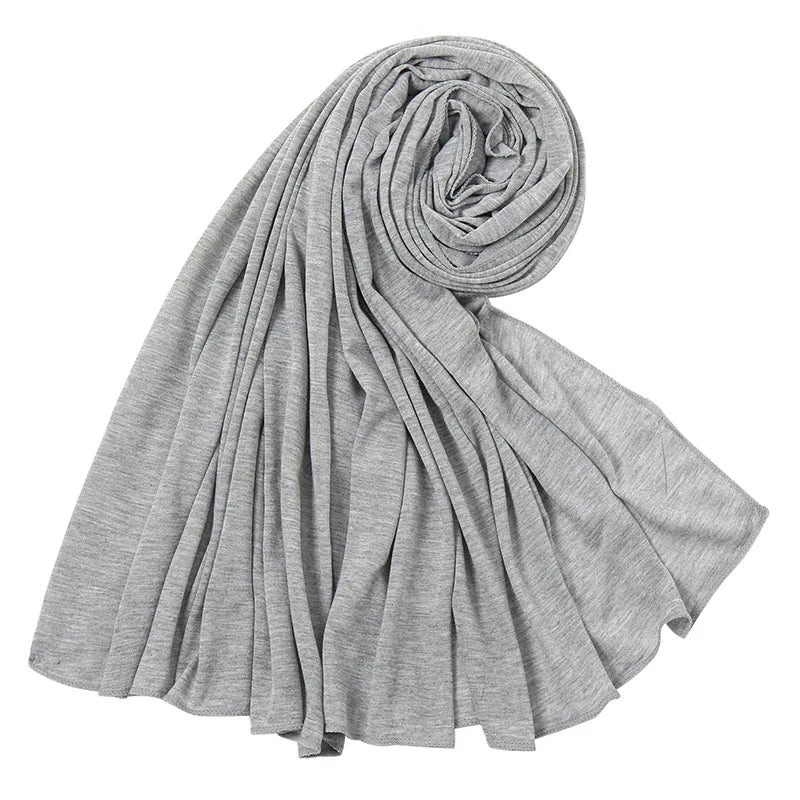 Hot Muslim Fashion Woman Soft Hijabs Scarf Shawl Plain Cotton Jersey Scarves Turban Women Long Shawls Head Wrap Headband Abaya