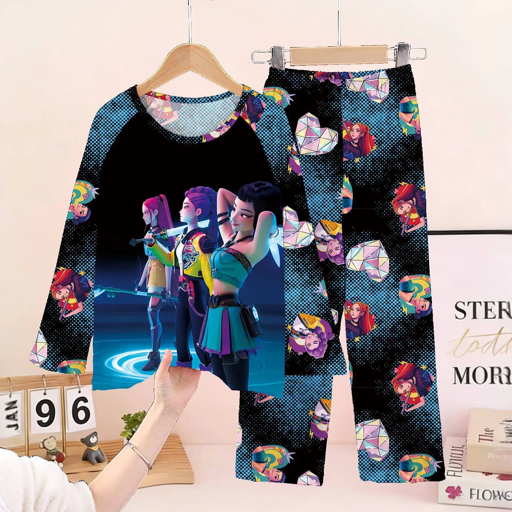 Kpop Demon Hunters Clothing Sets for Children Huntrix Kids Pajamas Baby Girls Pijama Fashion Boys Long Sleeve Pyjamas Sleepwear