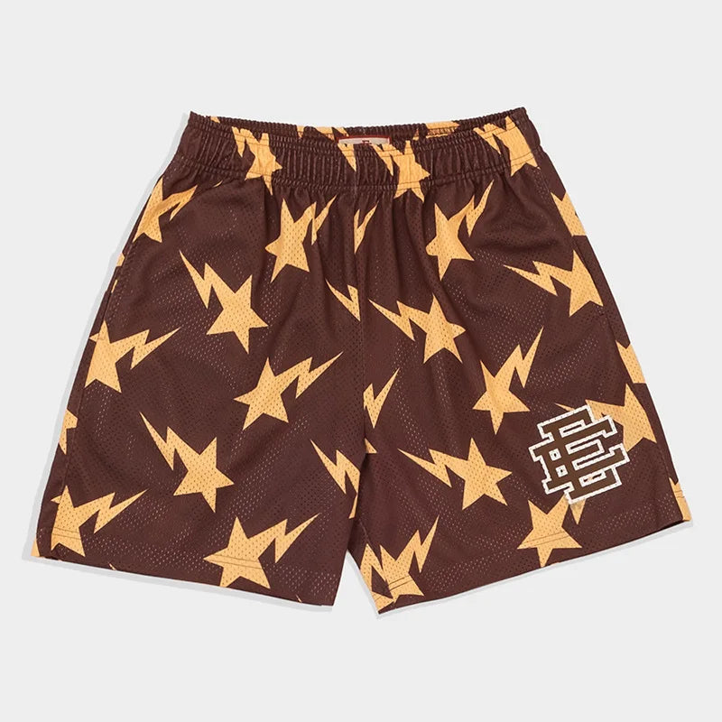 Summer Eric Emanuel EE Basic Mesh Short Classic Floral Printed Gym Shorts Men's Gym Basketball Sports Beach Men Shorts
