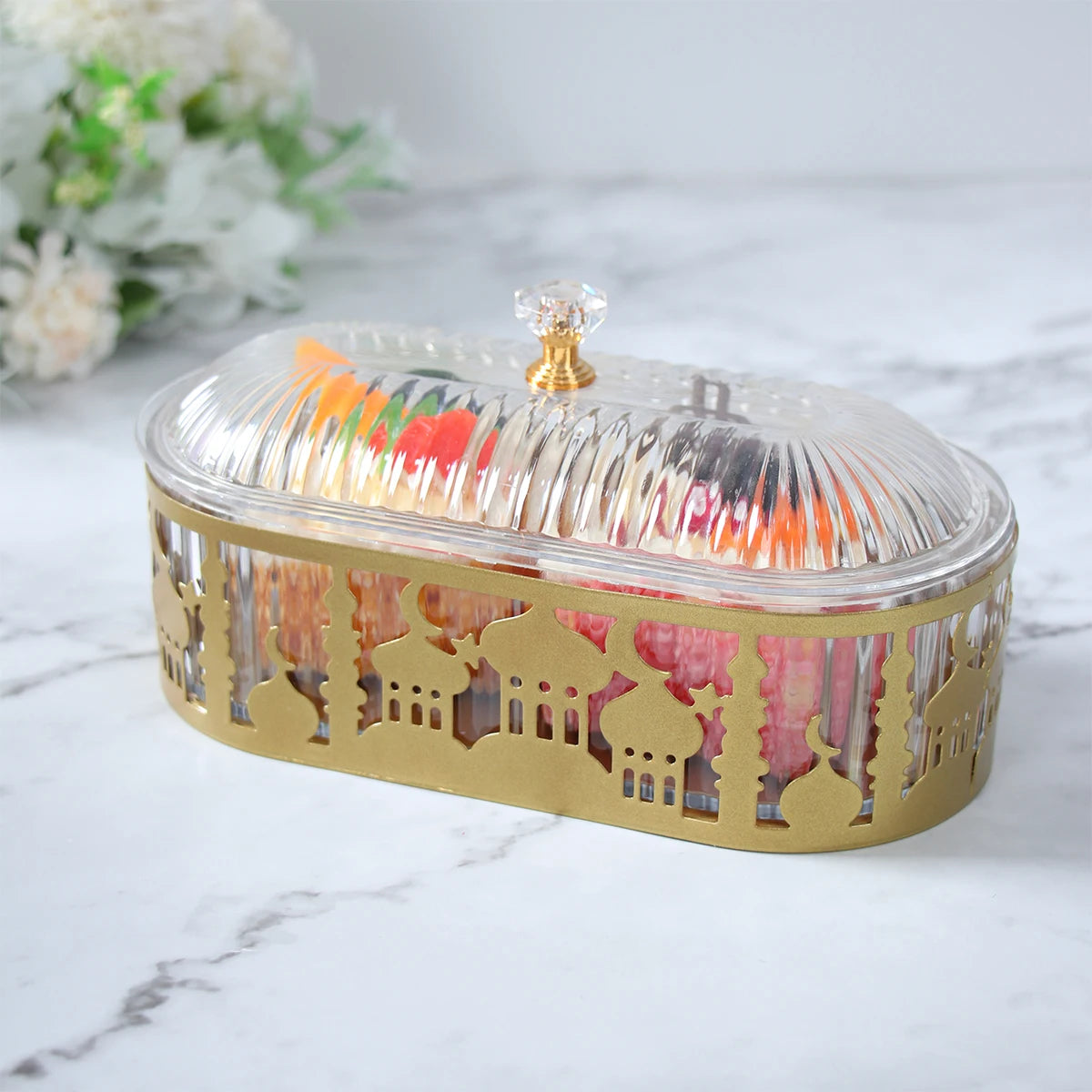 Ramadan Decoration Candy Snacks Tray EID Mubarak Decoration 2026 For Home Ramadan Kareem Islamic Muslim Party Eid Al Adha Gifts