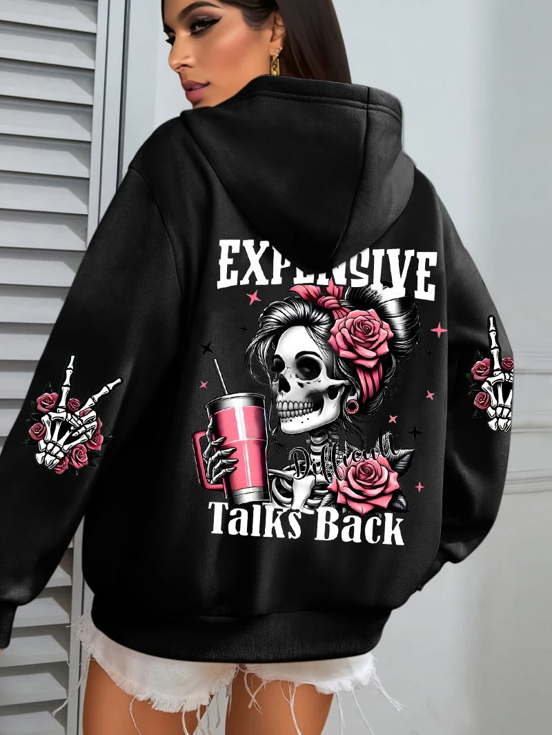 Women’s Funny Print Multicolor Hoodie