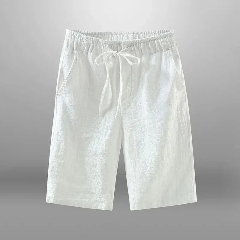 Men Shorts for Men Cotton Linen Casual Breathable Beach Shorts Men's Short Sweatpants Vacation Gym Basketball