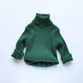 Kids Sweaters Solid Girls Sweater Brief Boys Pullover Turtleneck Knitwear