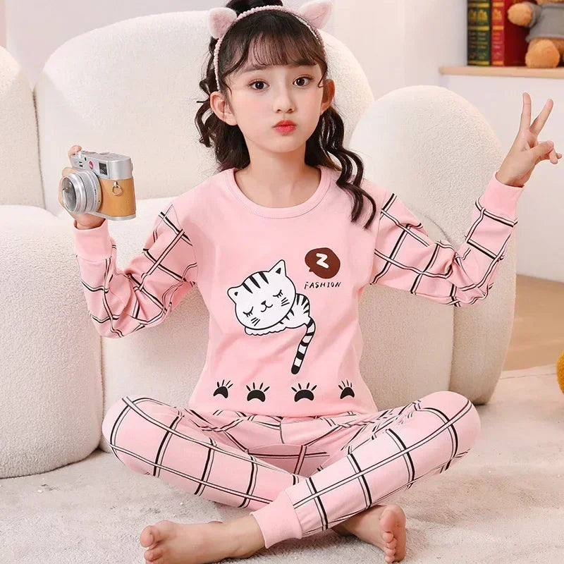 Boys Pajamas Sets 2 to 3 4 5 6 7 8 9 10 11 12 13 Years Cotton Soft Long Sleeve Toddler Boy Pijamas Set Blue Astronaut Pyjamas